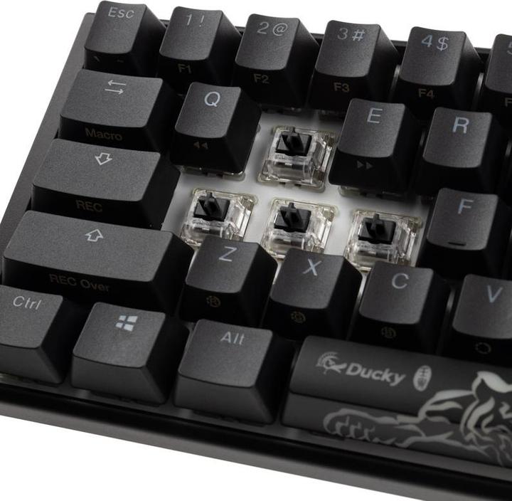 Actual product image Ducky One 3 Classic Black/White SF Gaming Keyboard, RGB LED - MX-Black (US) (USA, Cable)