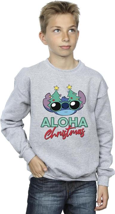 Actual product image Disney Boys Lilo And Stitch Christmas Tree Shades Sweatshirt (104)