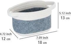Actual product image Wenko Felt Basket Bea Light Grey (13 cm)
