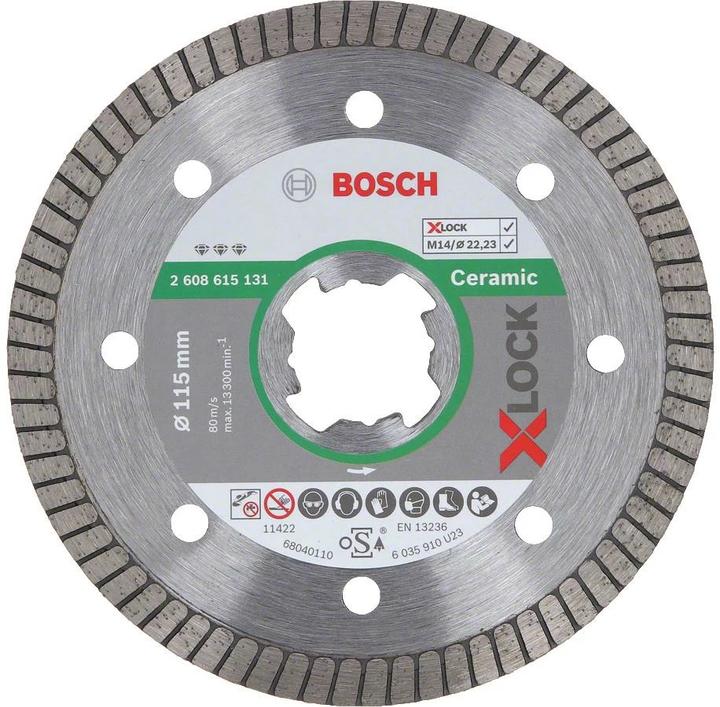 Produktbild Bosch Professional Zubehör PRO Ceramic X-Lock Diamanttrennscheibe, 115 x 22,23 mm, 22,23 mm