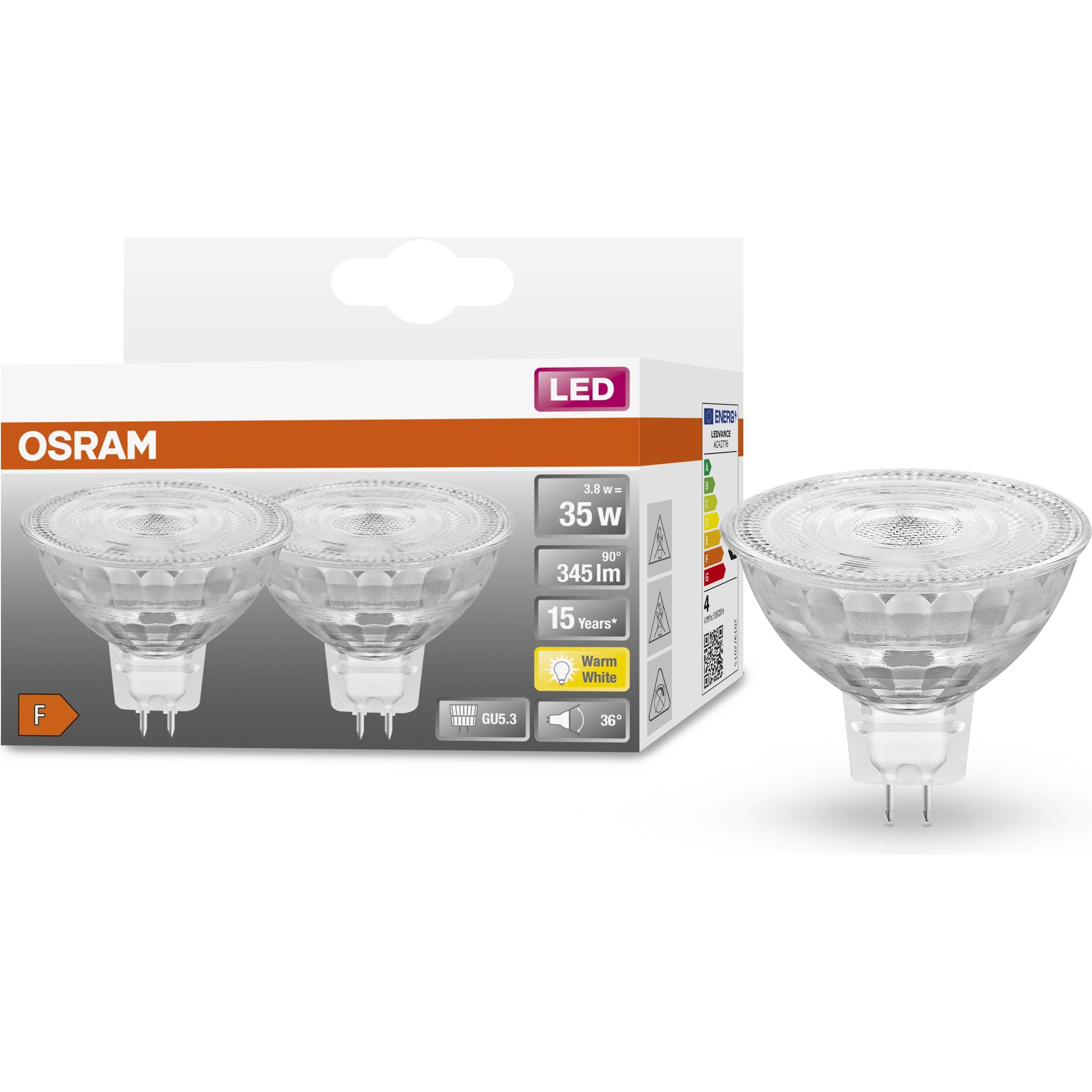 Osram, Leuchtmittel, Led Star Mr16 (GU5.3, 3.80 W, 345 lm, 2 x, F)