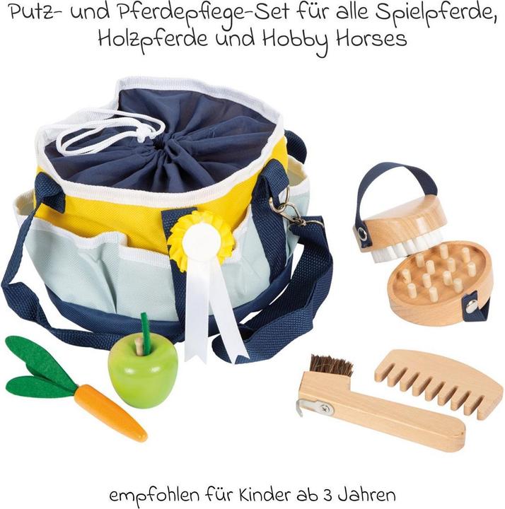 Actual product image small foot Toy Horse Care Set with Bag