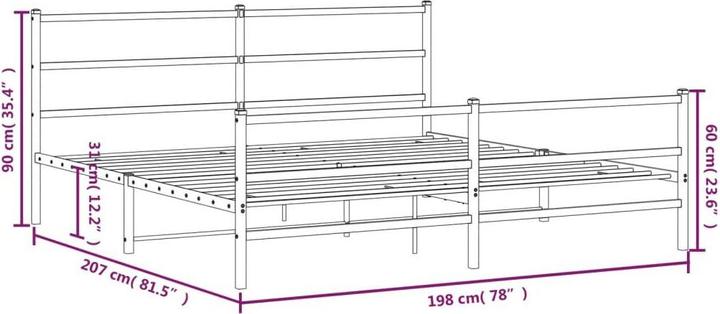 Image du produit vidaXL Bettgestell (193 x 203 cm)