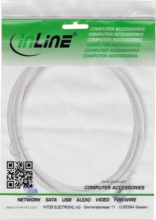 Image du produit InLine Câble de raccordement Slim (S/FTP, CAT6a, 0.50 m)