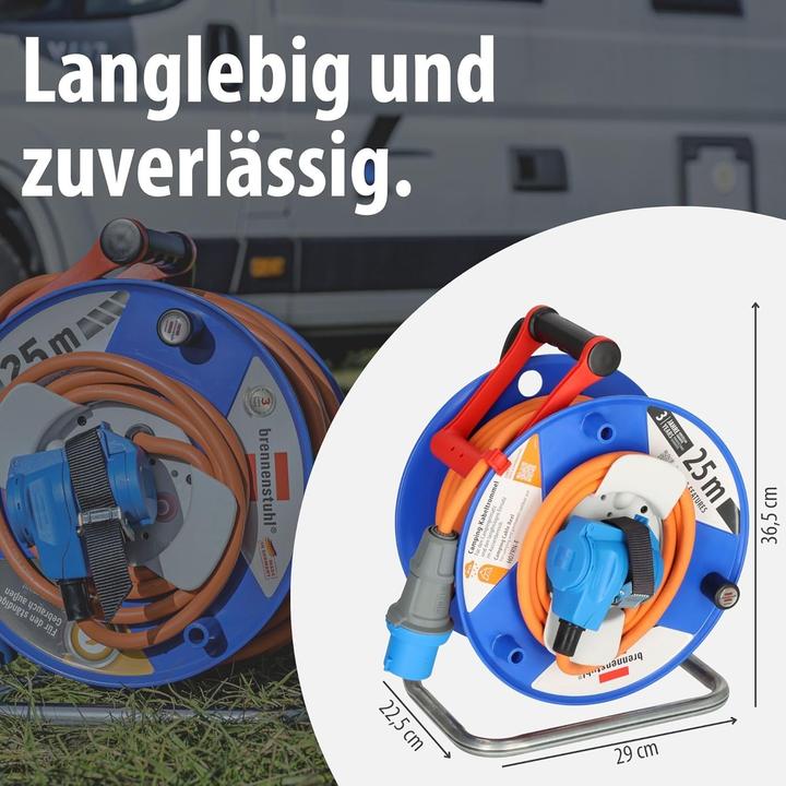 Image du produit Brennenstuhl Tambour de câble de camping (25 m, 2.50 mm²² mm)