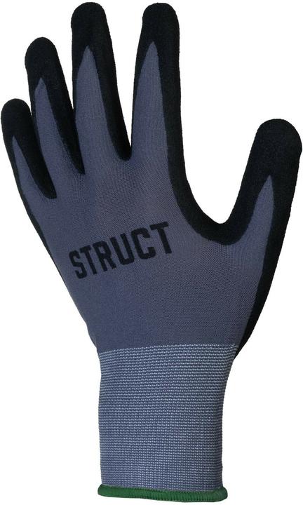 Actual product image Struct Arbeitshandschuh Nylon, S, Grau/Schwarz, 1 Stück, Grösse: S (S)