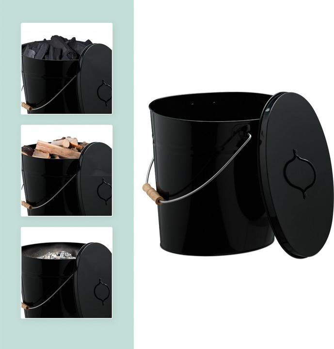 Immagine prodotto Relaxdays Secchio per ceneri (35 x 35 x 34 cm)