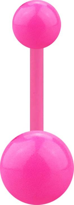 Produktbild Star Piercing Banane pink mit zwei Kugeln (Acryl, ohne Messing)