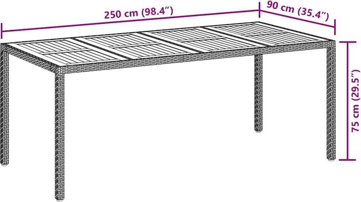 Produktbild vidaXL Gartentisch