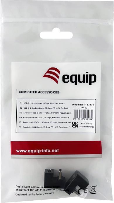 Actual product image equip Adapter USB-C -> USB-C 10Gbps, 100W PD, 2-pack bw (USB 3.2 Gen 2)