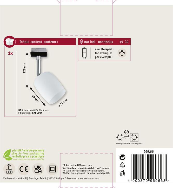 Produktbild Paulmann URail Spot Blossom (G9)