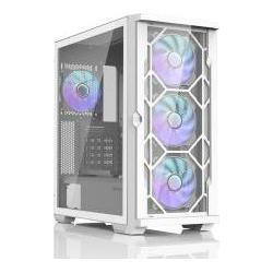 Zalman Boitier Moyen Tour E-ATX Z10 Duo avec panneaux vitrés (Blanc) (ATX), PC Gehäuse, Weiss
