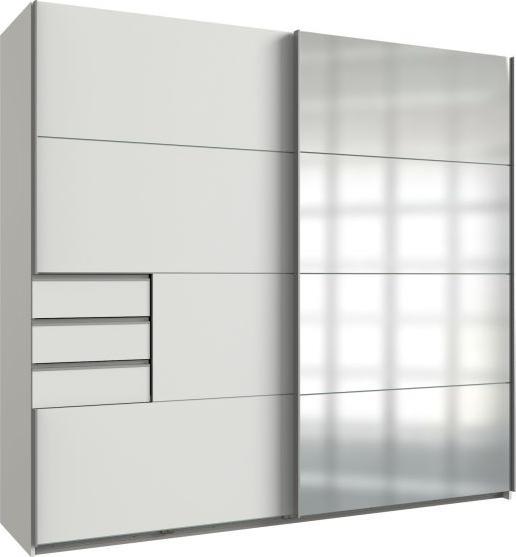 Specchio frontale a tutta lunghezza, Carcassa+cassetti Bianco
