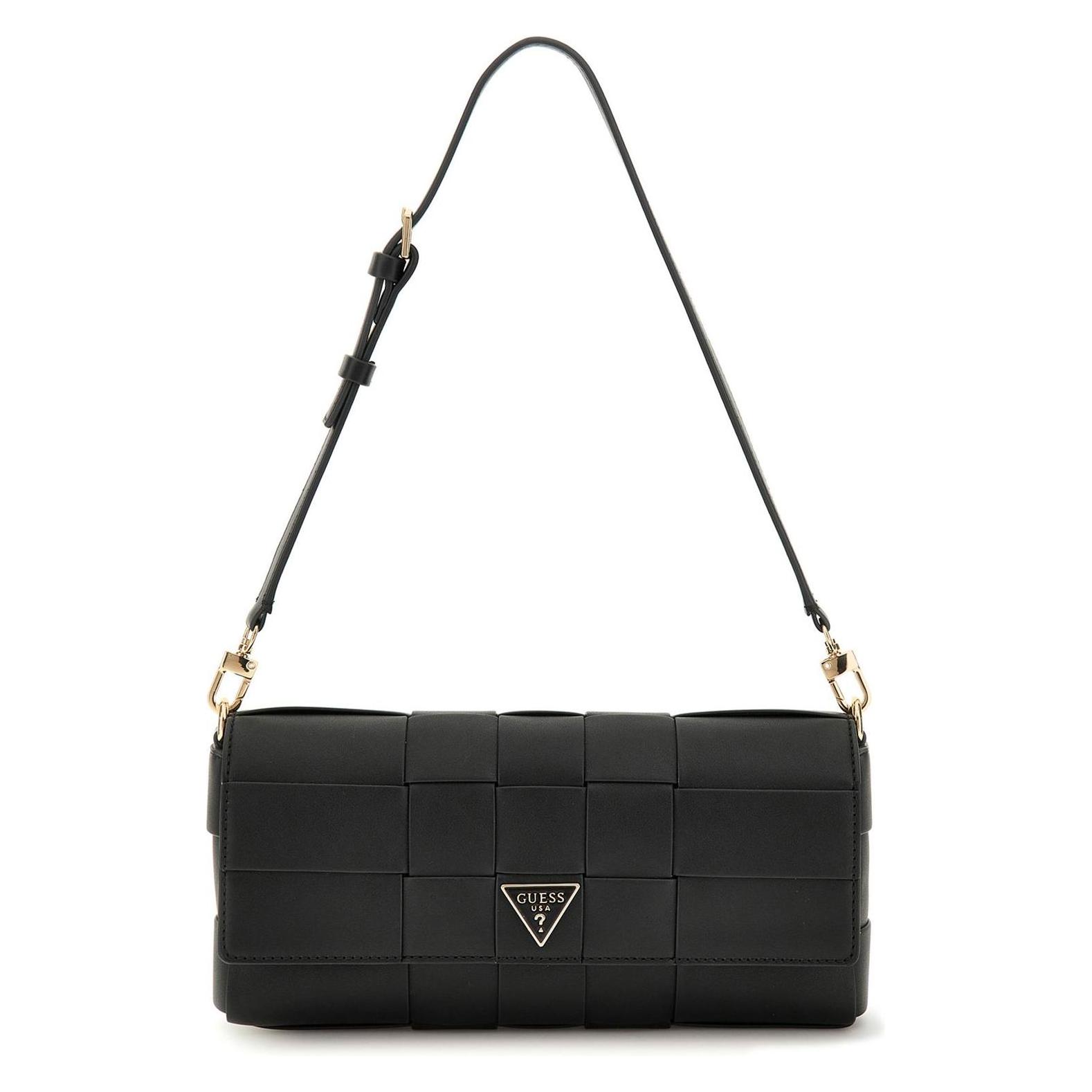 Guess, Damen, Handtasche, Maylee Flap Shoulder Bag, Schwarz