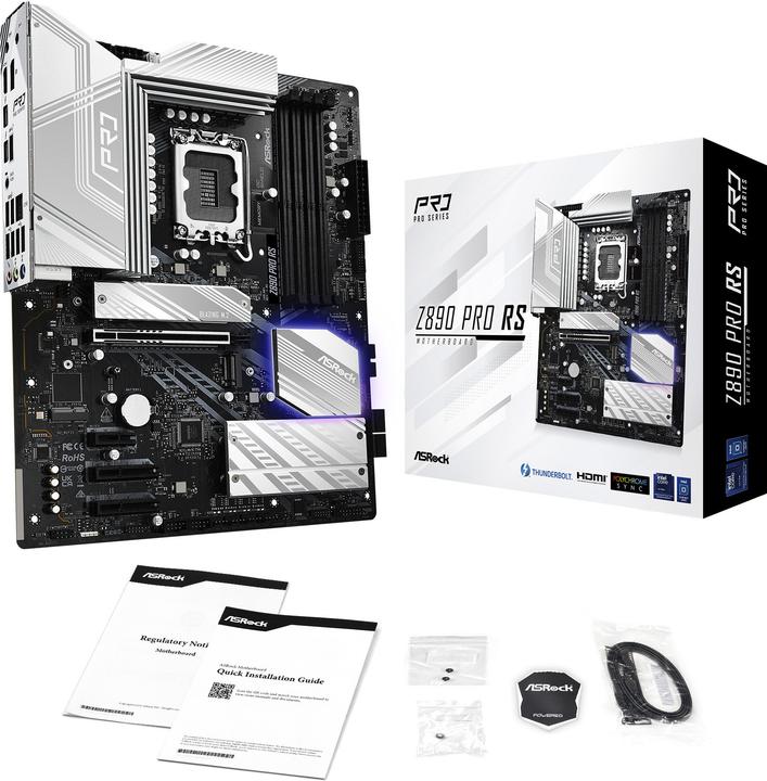 Productafbeelding AsRock Z890 Pro RS Intel DDR5 S1851 (LGA 1851, Intel Z890, ATX)