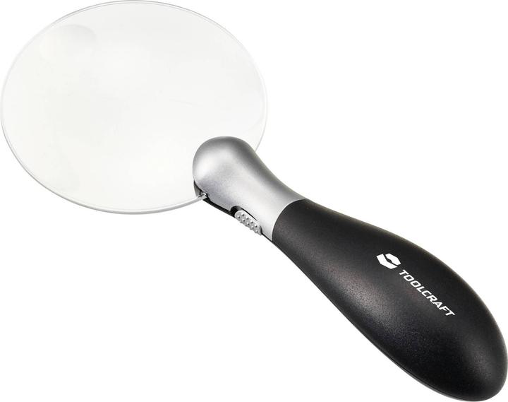 Actual product image Toolcraft TO-8997036 Hand-held magnifier with LED lighting Magnification factor: 3x, 5x