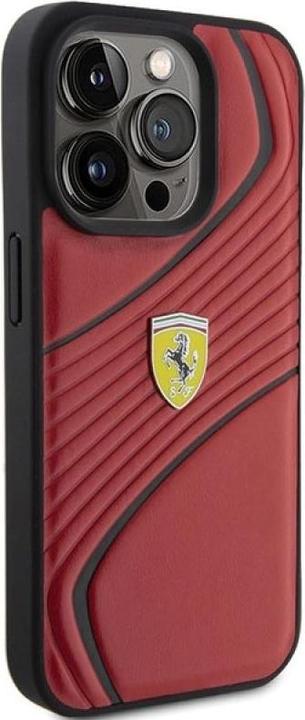Produktbild Ferrari FEHCP15LPTWR iPhone 15 Pro 6.1" czerwony/red hardcase Twist Metal Logo (Apple iPhone 15 Pro)