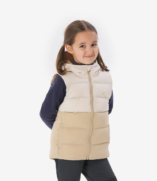 Actual product image Quechua Wattierte Weste Kleinkinder Gr. 92-116 Wandern - NH500 beige (98, 104, 110, 116, 92)