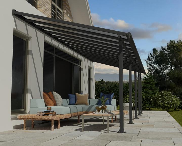 Produktbild Palram Terrassenberdachung CanopiaOlympia 3x8.5 860 x 295 cm grau