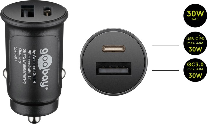 Actual product image Goobay 55634 Mobile Device Charger Black Indoor
