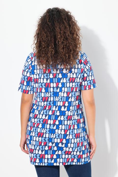 Produktbild Ulla Popken T-Shirt, Zahlen, A-Linie, V-Ausschnitt, Halbarm (46, 48)