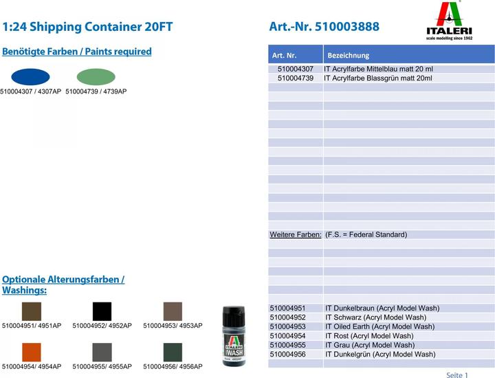 Image du produit Italeri 20' Conteneur