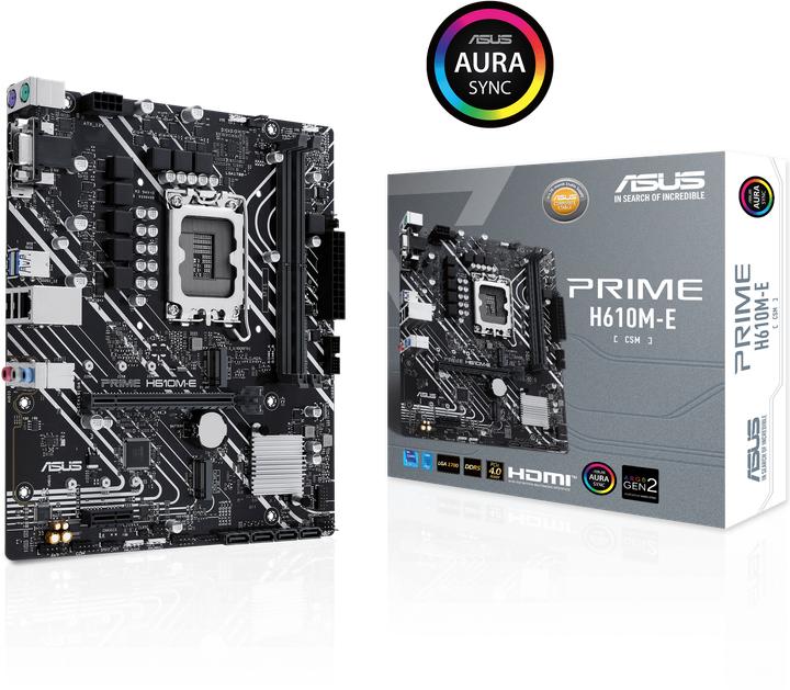 Produktbild ASUS PRIME H610M-E-CSM (LGA 1700, Intel H610, mATX)