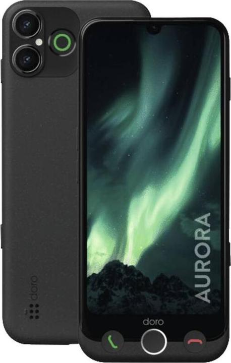 Actual product image Doro Aurora A30 (128 GB, Black, Graphites, 6.10", Dual SIM, 4G)