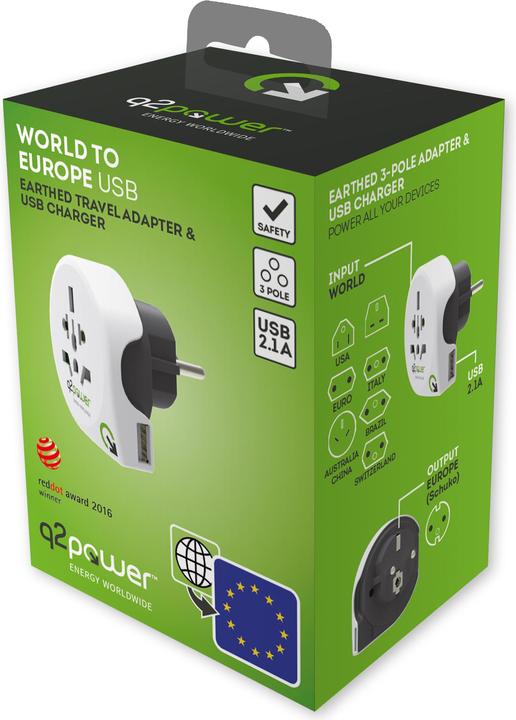 Actual product image Q2 Power World to Europe USB