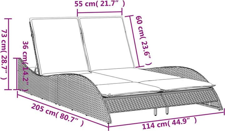 Immagine prodotto vidaXL Sonnenliege (199 cm)