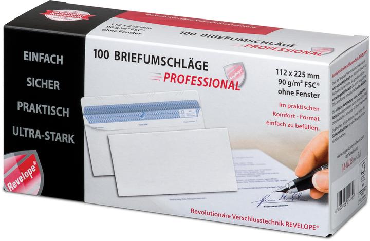 Actual product image Mailmedia 30051789 Envelope REVELOPE, 112 x 225 mm, without window (DL, 100x)