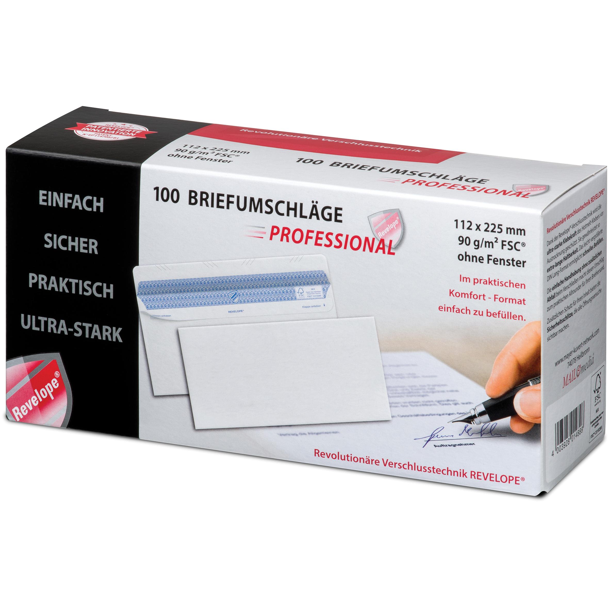 Thumbnail - Magni, Briefumschlag, 30051789 Briefumschlag REVELOPE, 112 x 225 mm, ohne Fenster (100 x)