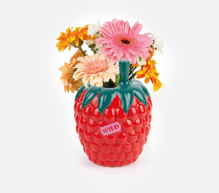 Actual product image Doiy Vase, Farmers' Market, Raspberry (1 x, 14.5 x 14.5 x 20 cm)