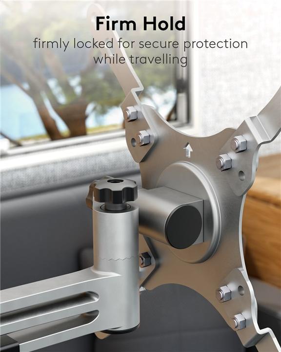 Image du produit Goobay Support TV mural Caravan FULLMOTION M, Argent (Mur, 15 kg, 13" - 43")