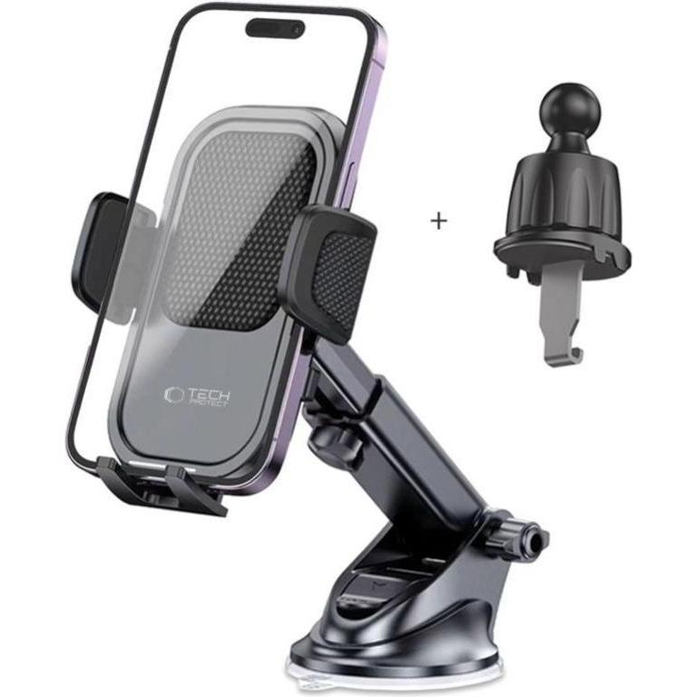 Thumbnail - Tech-Protect V6 car phone holder for cockpit / air vent - black, Smartphone Halterung, Schwarz