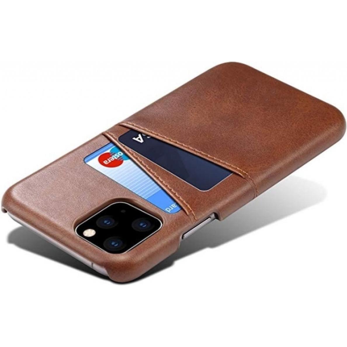 Screenguard Apple iPhone 12 mini CardCaddy Leder Backcase mit Kartenfächern (Apple iPhone 12 mini), Smartphone Hülle, Br...