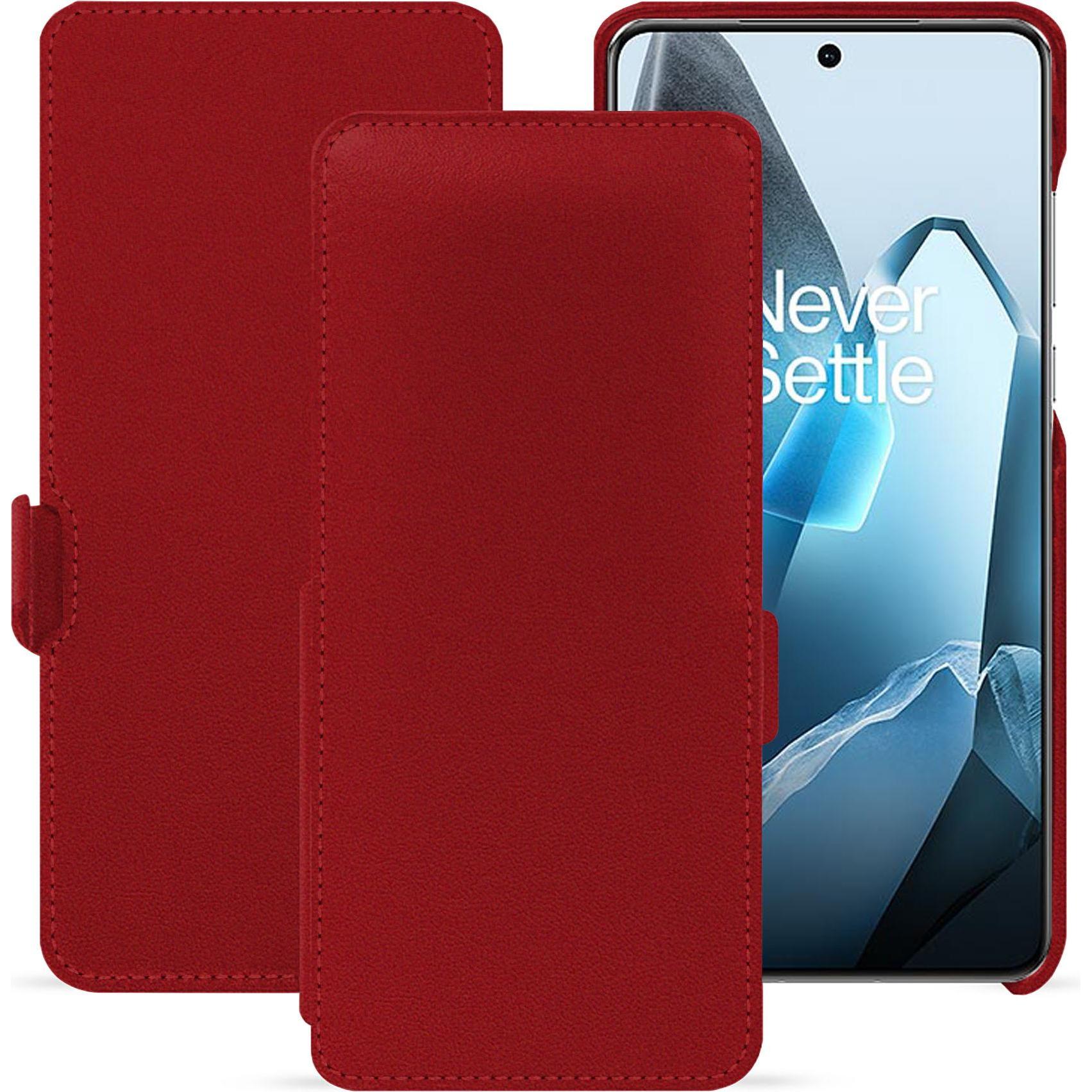 Noreve Lederschutzhülle horizontal (OnePlus 13), Smartphone Hülle, Rot
