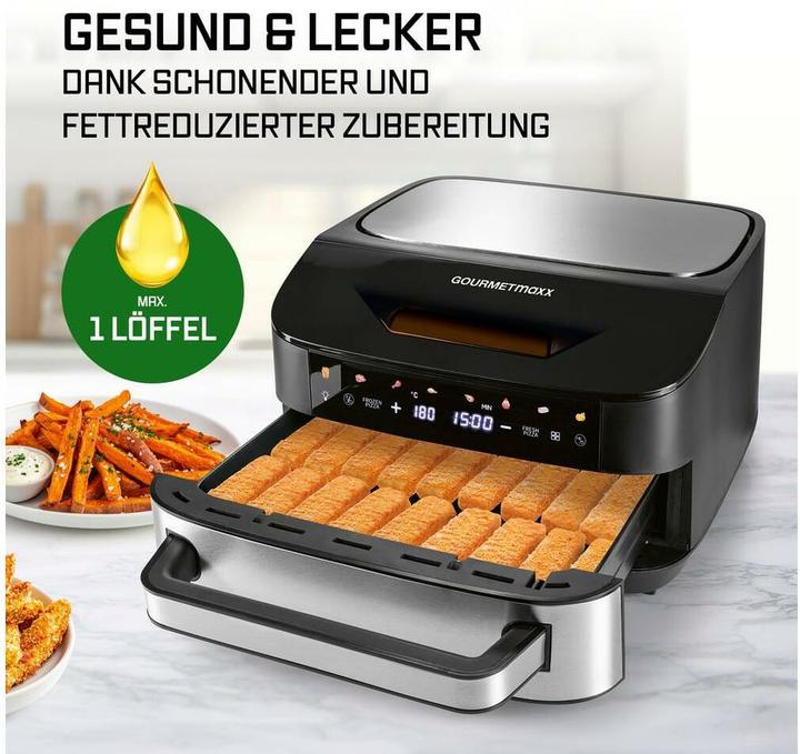 Actual product image Gourmetmaxx Heissluftfritteuse mit XXL-Garfläche 7 l, Detailfarbe
