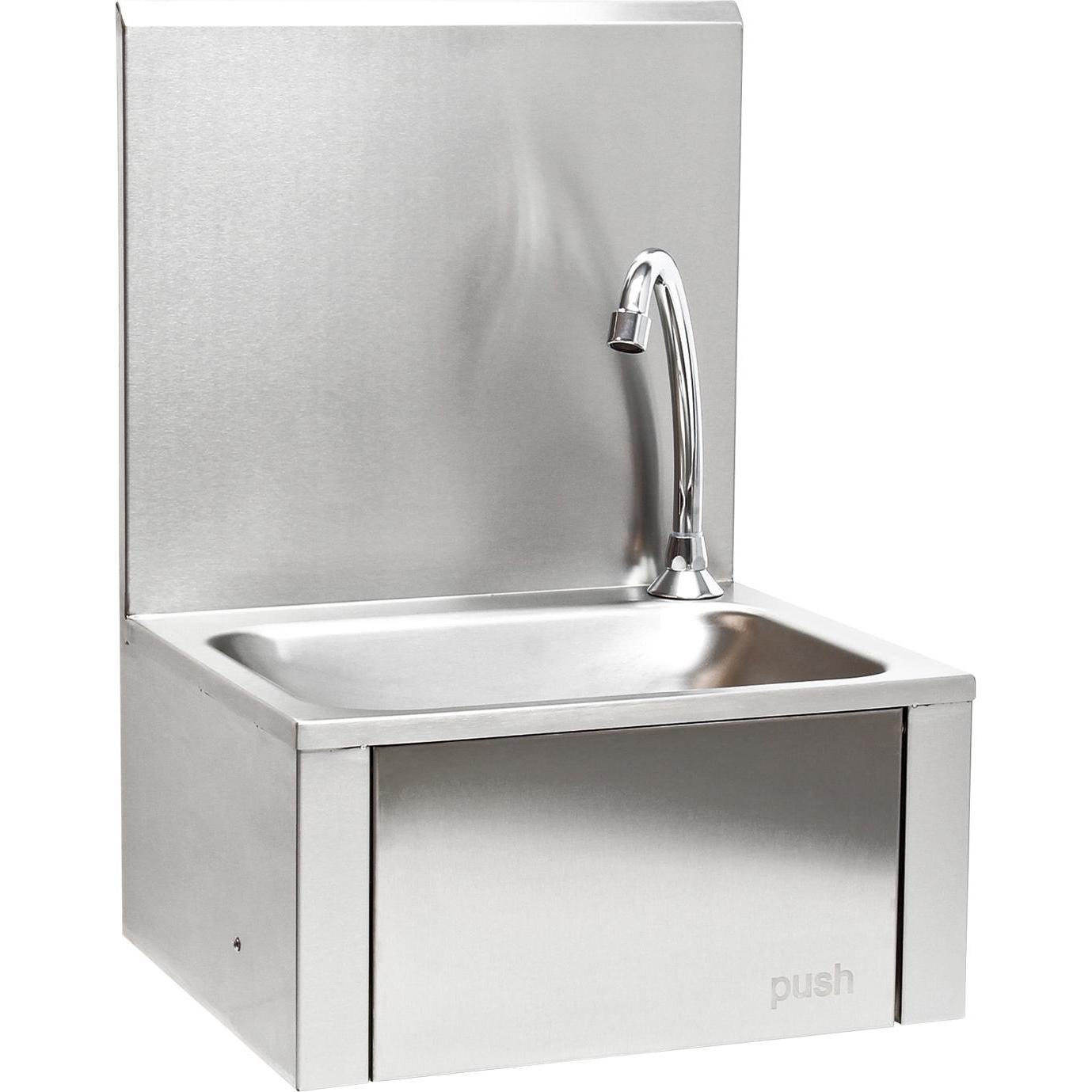 XPOtool, Waschbecken, Gastro Waschbecken Edelstahl Handwaschbecken quadratisch Spülbecken (390 mm, 355 mm)