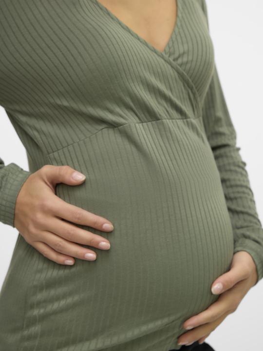 Produktbild Mamalicious Normal geschnitten V-Ausschnitt Top Bluse (M)