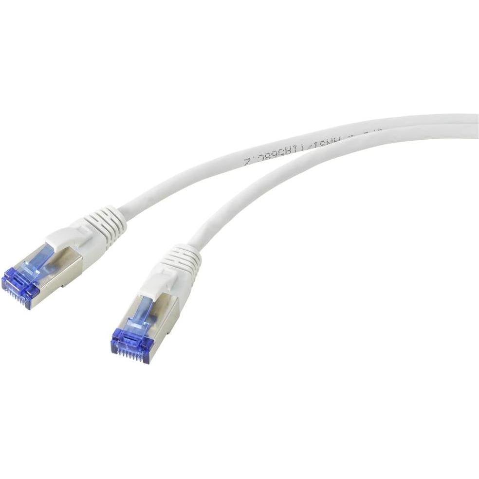 Renkforce RF-5266142 RJ45 Netzwerkkabel, Patchkabel CAT 6a S/FTP 3.00 m Grau Sli (S/FTP, CAT6a, 3 m), Netzwerkkabel