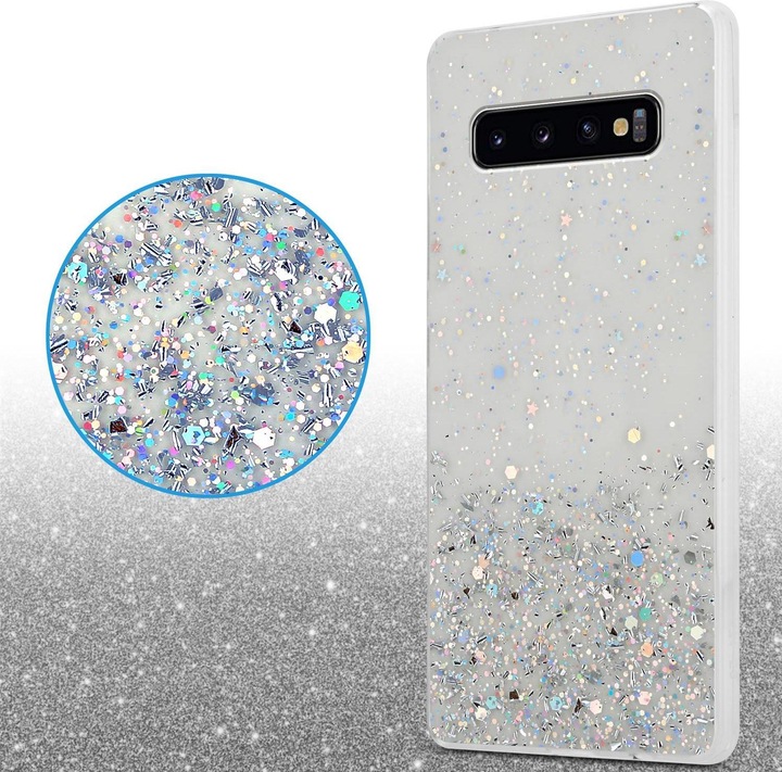 Actual product image Cadorabo TPU cover sparkling glitter (Samsung Galaxy S10+)