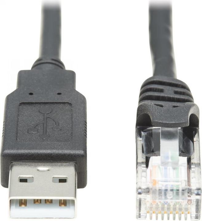 Eaton TRIPPLITE USB-A to RJ45 Rollover Console Cable M/M - Cisco Compatible 250 Kbps 15ft. 4.57m Bla (4.57 m)