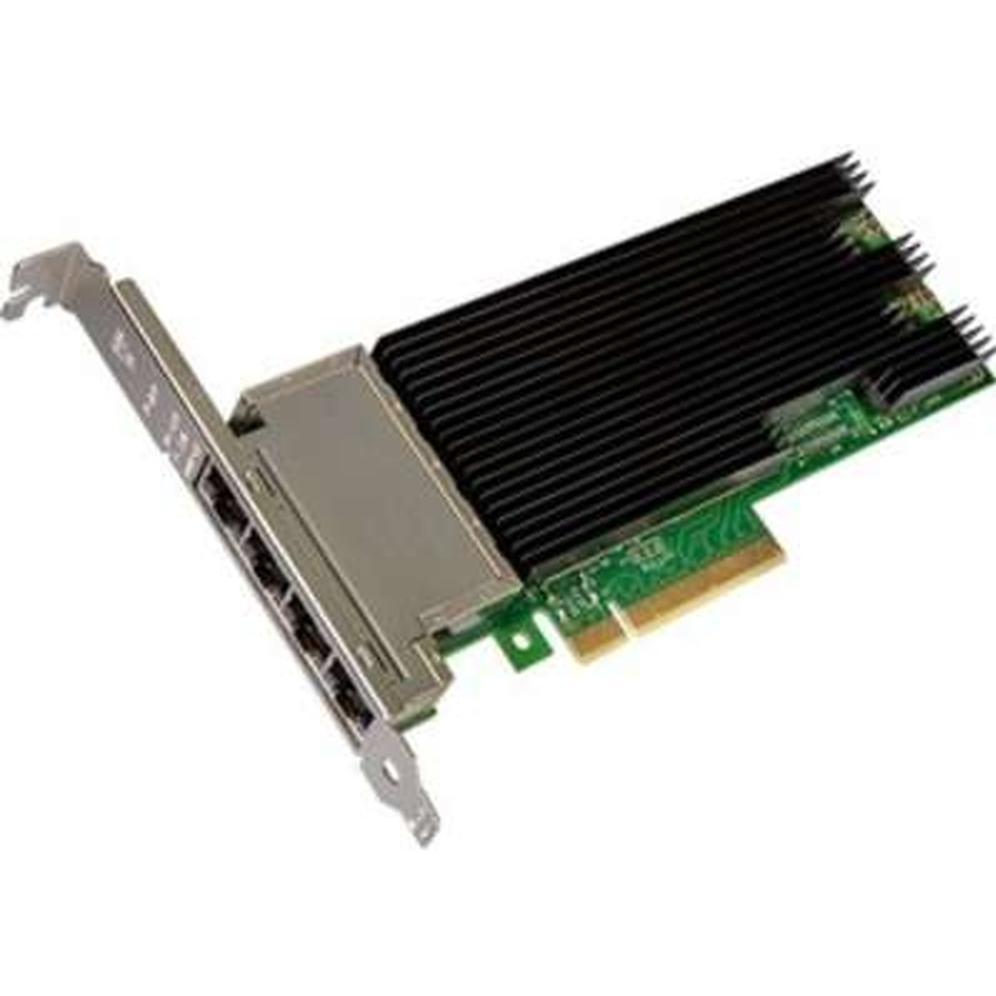 Intel 10Gb 4-Port Server Adapter X710-T4 (4xRJ45) LP bulk (PCIe), Netzwerkkarte, Schwarz