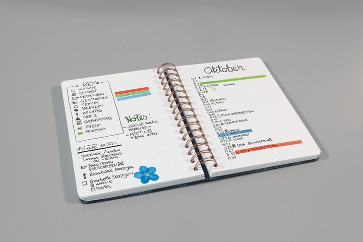 Actual product image Jolie Notepad A5 dotted violet/marble 240pcs. (A5, Special ruling)