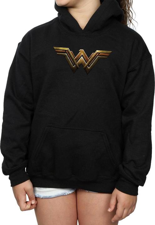 Immagine prodotto Justice League Movie Wonder Woman Emblem Felpa con Cappuccio Ragazze (152, 158)