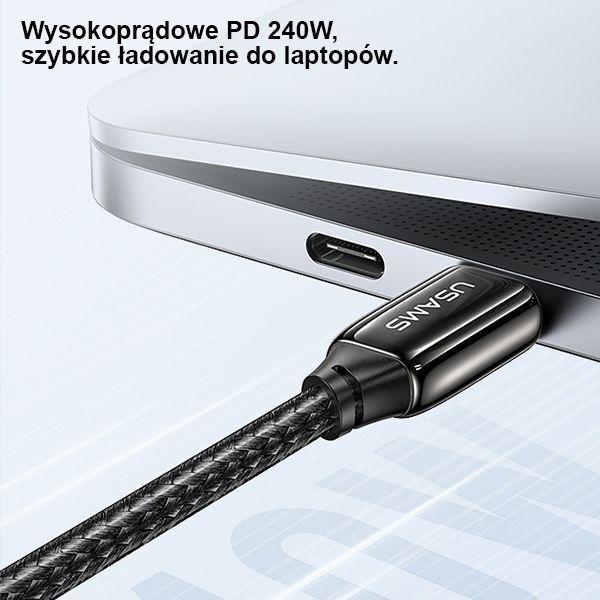 Image du produit Usams Câble de charge type-C vers type-C - noir (2 m, USB 3.1)
