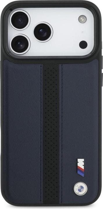 Actual product image BMW Case M Perforated Stripe Logo MagSafe for iPhone 17 Pro Max navy blue (Apple iPhone 17 Pro Max)