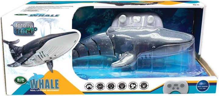 Image du produit Totally Tech RC Baleine avec jet d'eau 2.4 Ghz