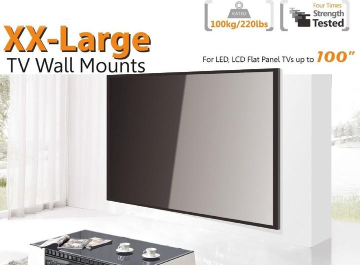 Immagine prodotto equip 152.4cm 60inch-254cm 100inch inclinazione curvo TV staffa di montaggio a parete (Muro, 100", 100 kg)
